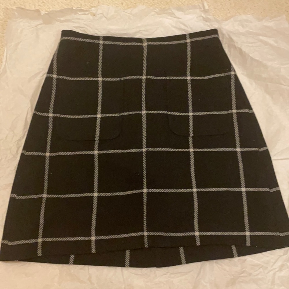 SOLD Madewell Museum Pocket Patch Windowpane Mini skirt